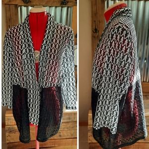 Kimono L open front open weave Alfred Dunner lightweight